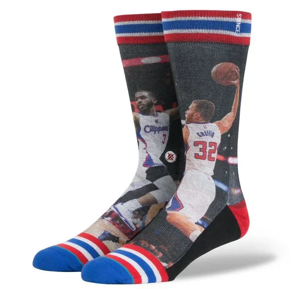 STANCE NBA Future Legends Men's Crew Socks LA Clippers PAUL/GRIFFIN M 6-8.5 NEW - Picture 1 of 7